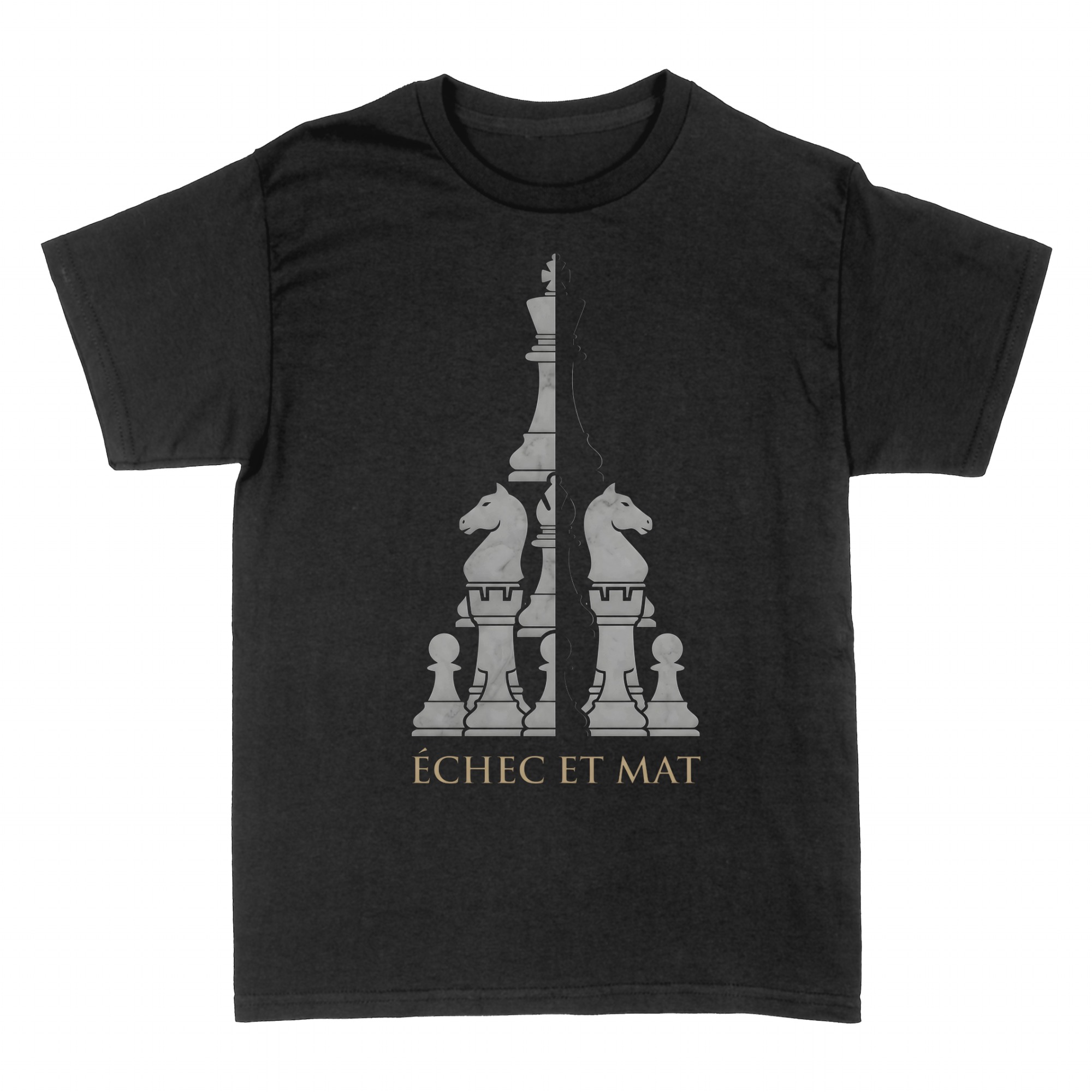 T-shirts: Schachspieler Negativraum Design