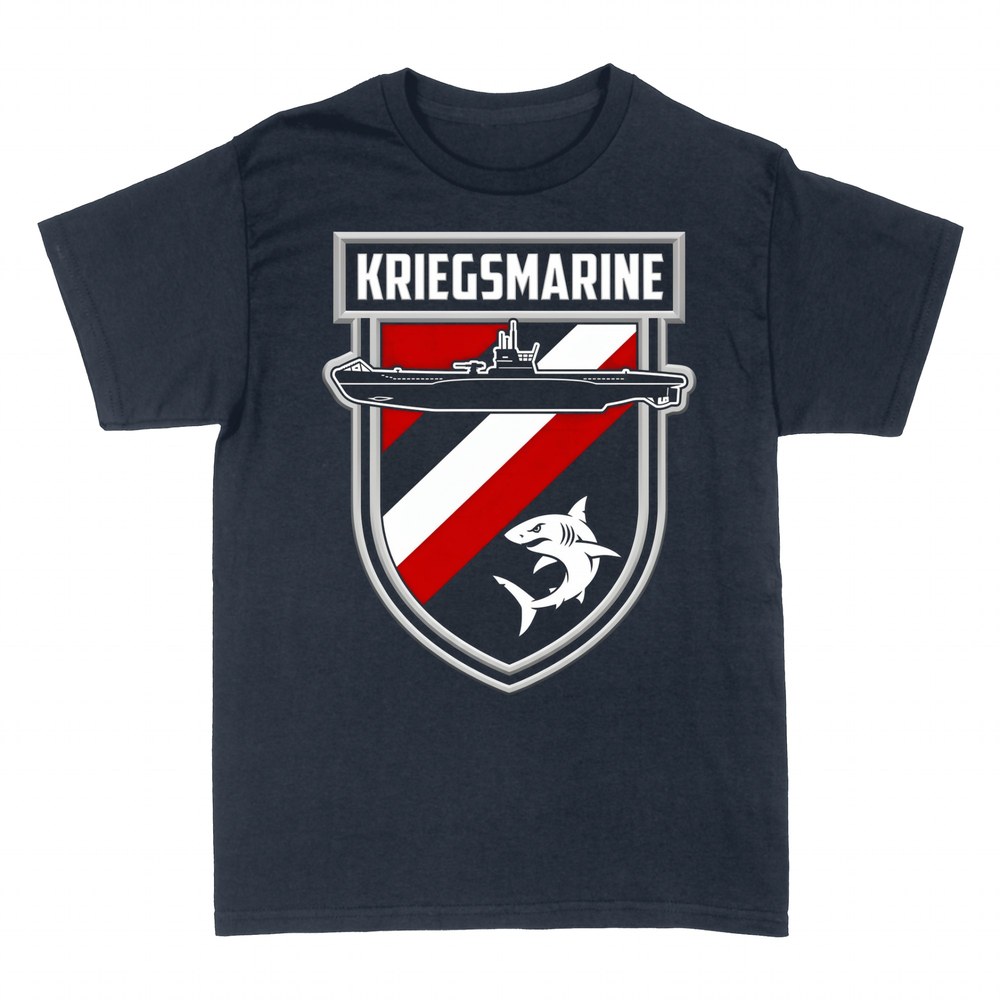 T-shirts: Kriegsmarine U-Boot Wappen mit Hai