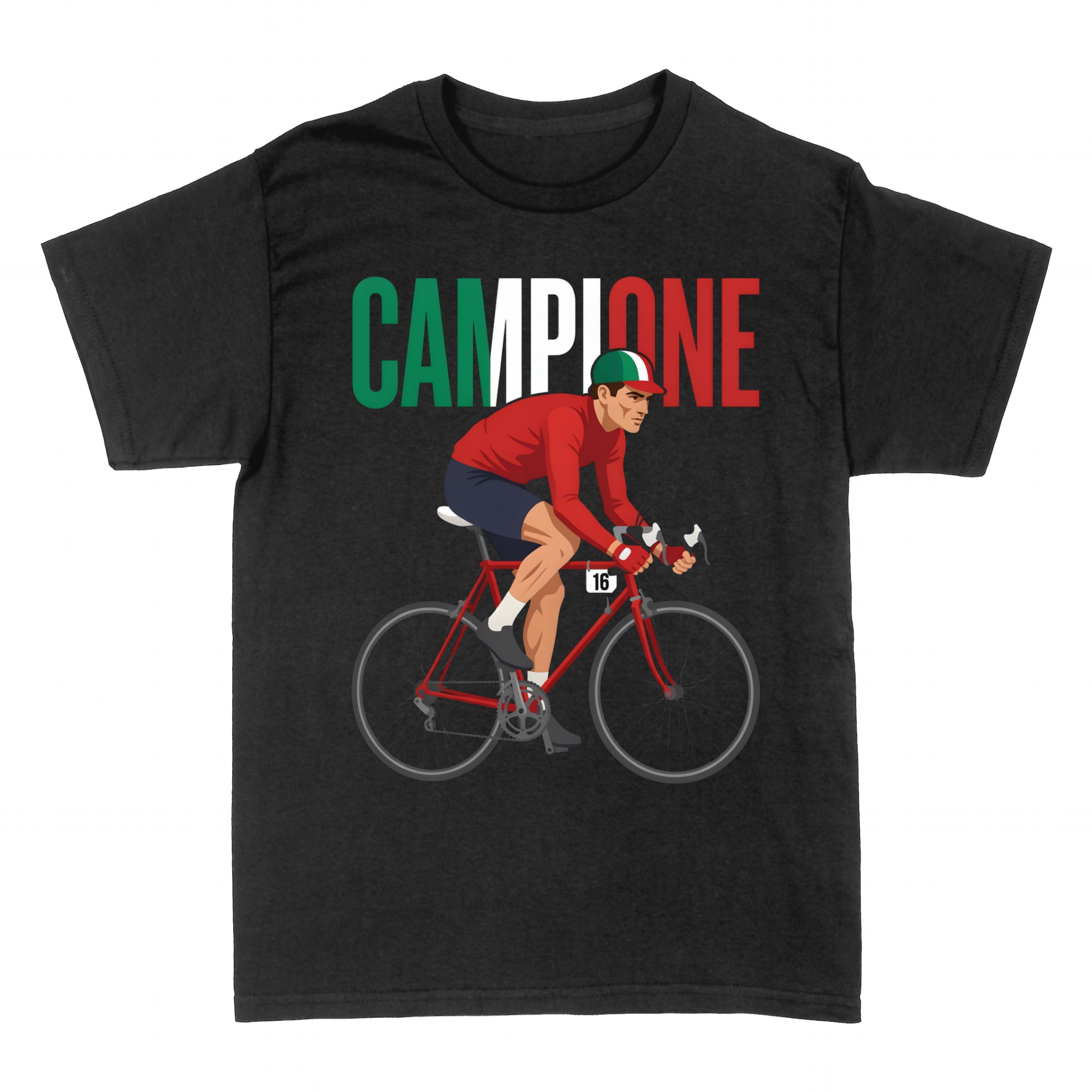 T-shirts: CAMPIONE Ciclismo Bici da Corsa