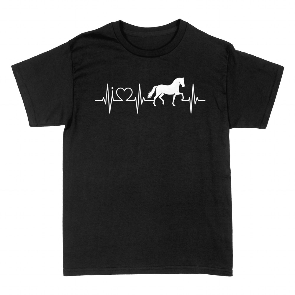 T-shirts: Herzschlag mit Pferd und EKG-Linie