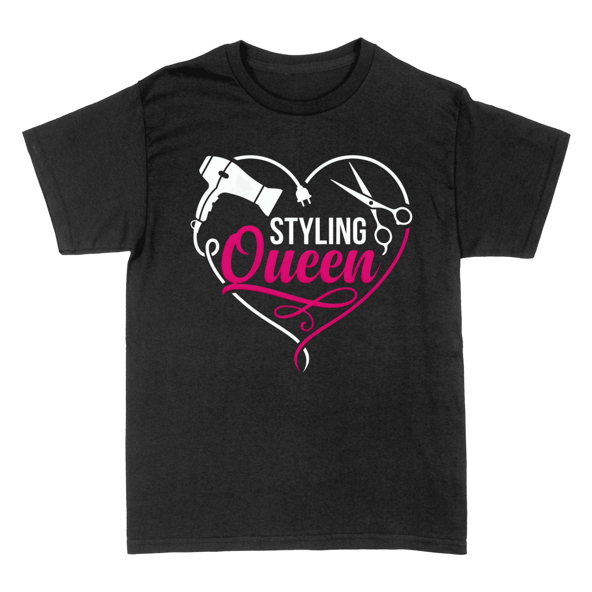 T-shirts: Friseurin Herz Schere F&ouml;hn Styling