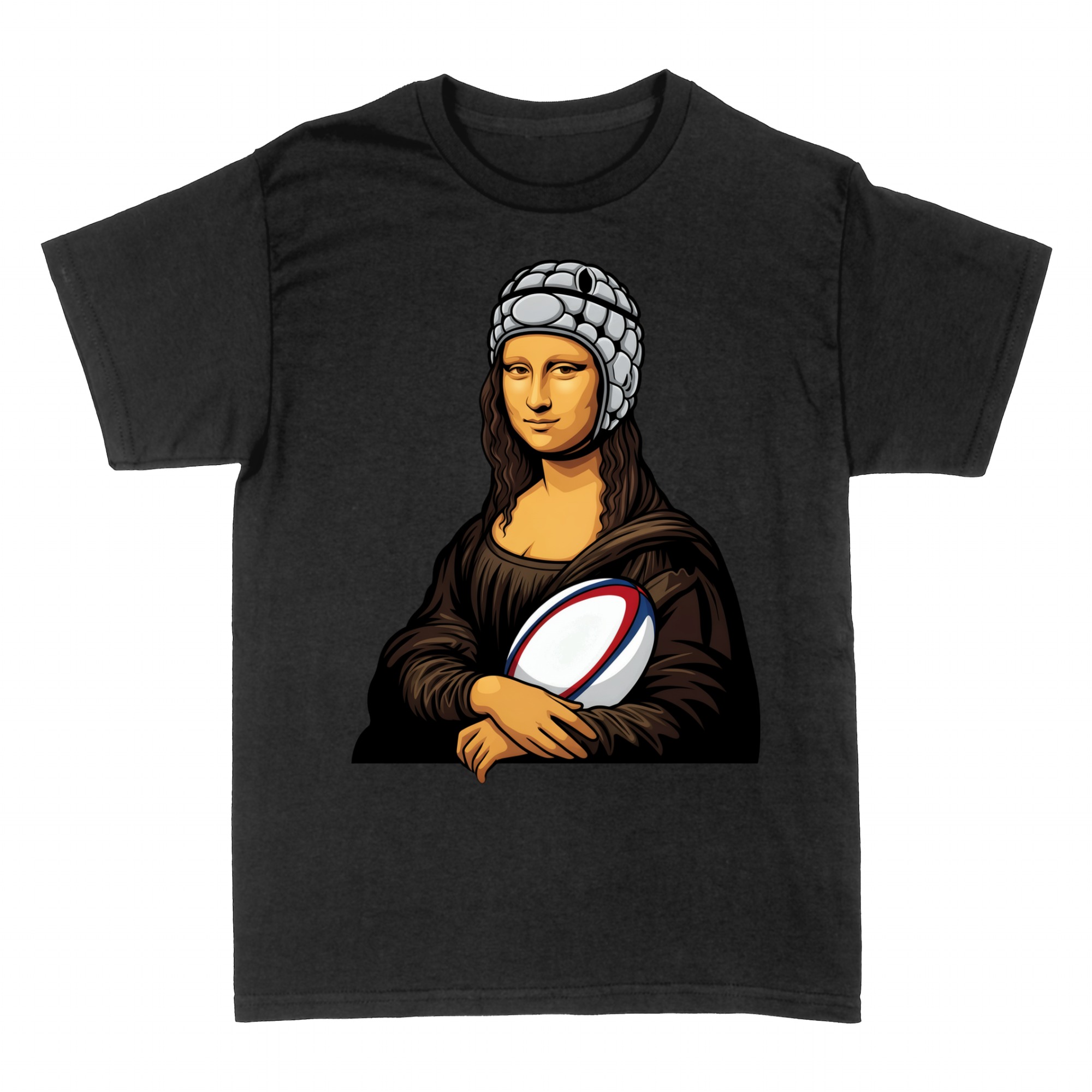 T-shirts: Mona Lisa Rugby Spielerin Lustige Kunst T-Shirt