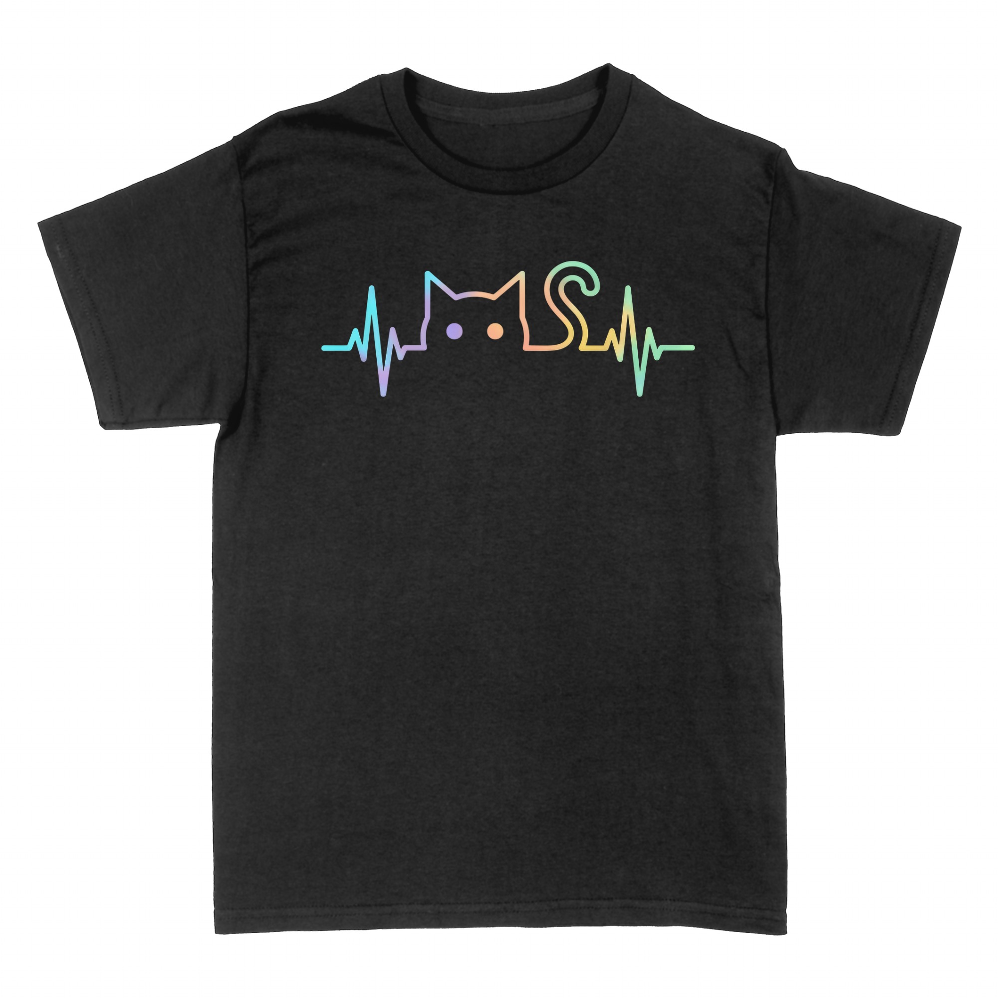 T-shirts: Katze Herzschlag EKG Linie T-Shirt