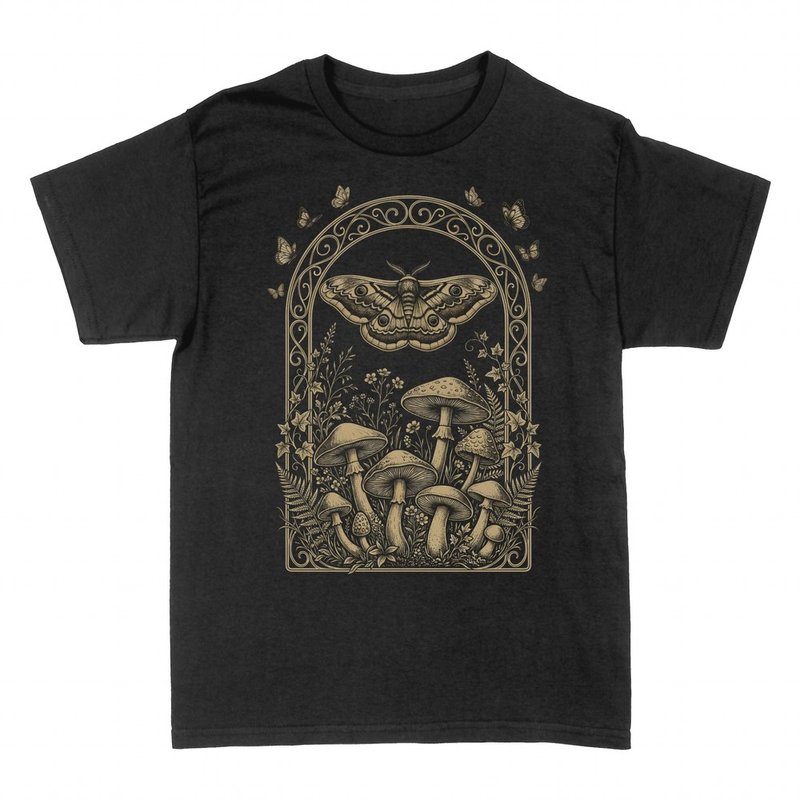 T-shirts: Nachtfalter und Pilze im Bogen