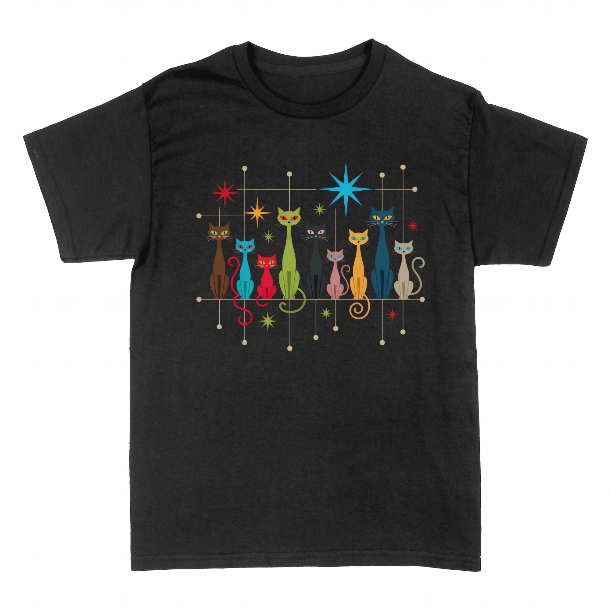 T-shirts: Tierarzt Atomic Katzen Retro Design