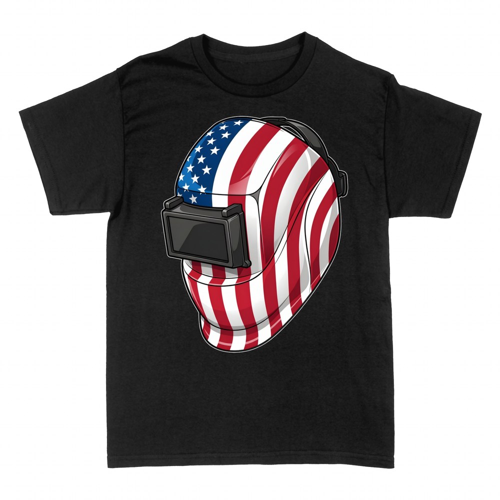 T-shirts: Schwei&szlig;helm mit US-Flagge