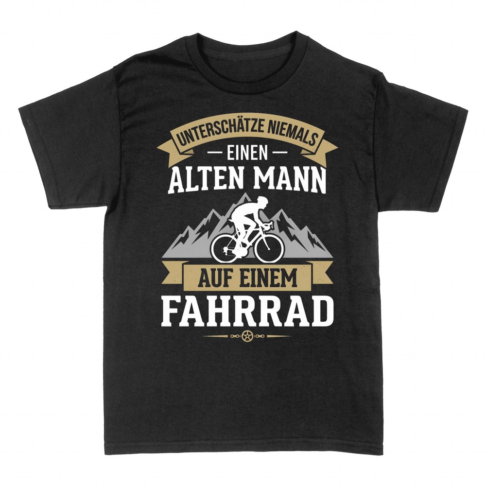 T-shirts: Alter Mann auf einem Fahrrad Spruch