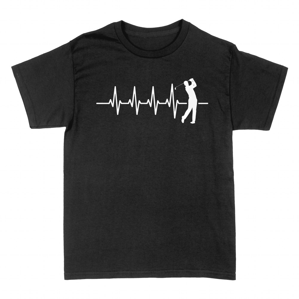 T-shirts: Golfer Herzschlag mit EKG-Linie