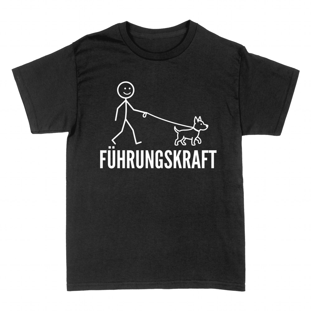 T-shirts: F&uuml;hrungskraft Strichm&auml;nnchen mit Hund