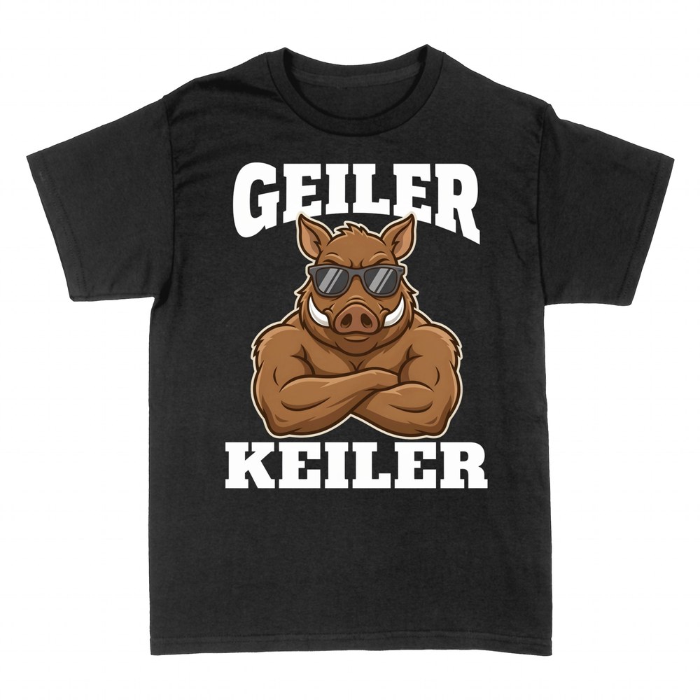 T-shirts: Geiler Keiler mit Sonnenbrille