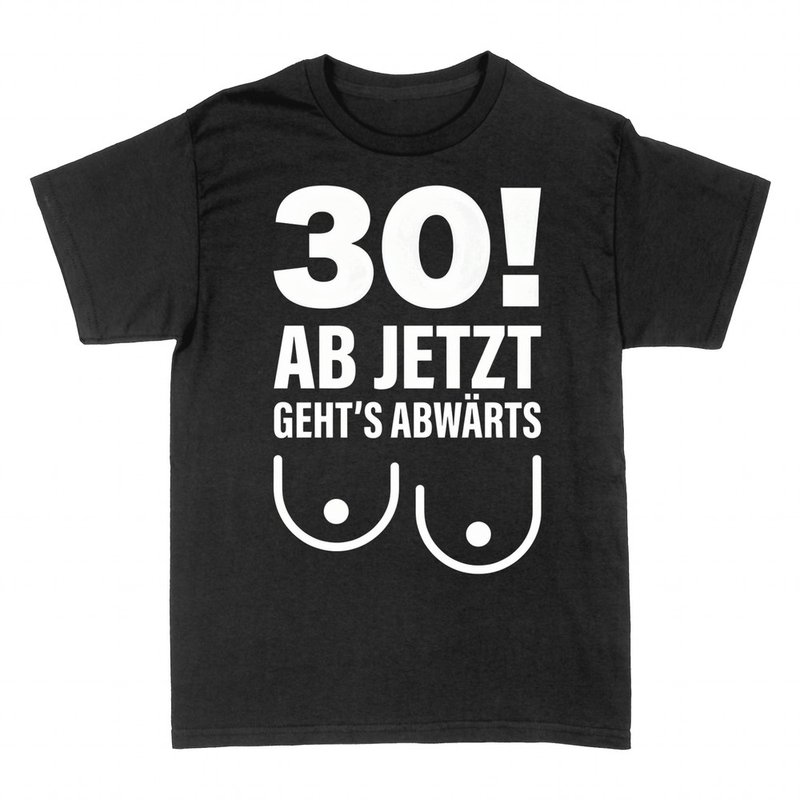 T-shirts: 30! Ab jetzt geht's abw&auml;rts mit Br&uuml;sten