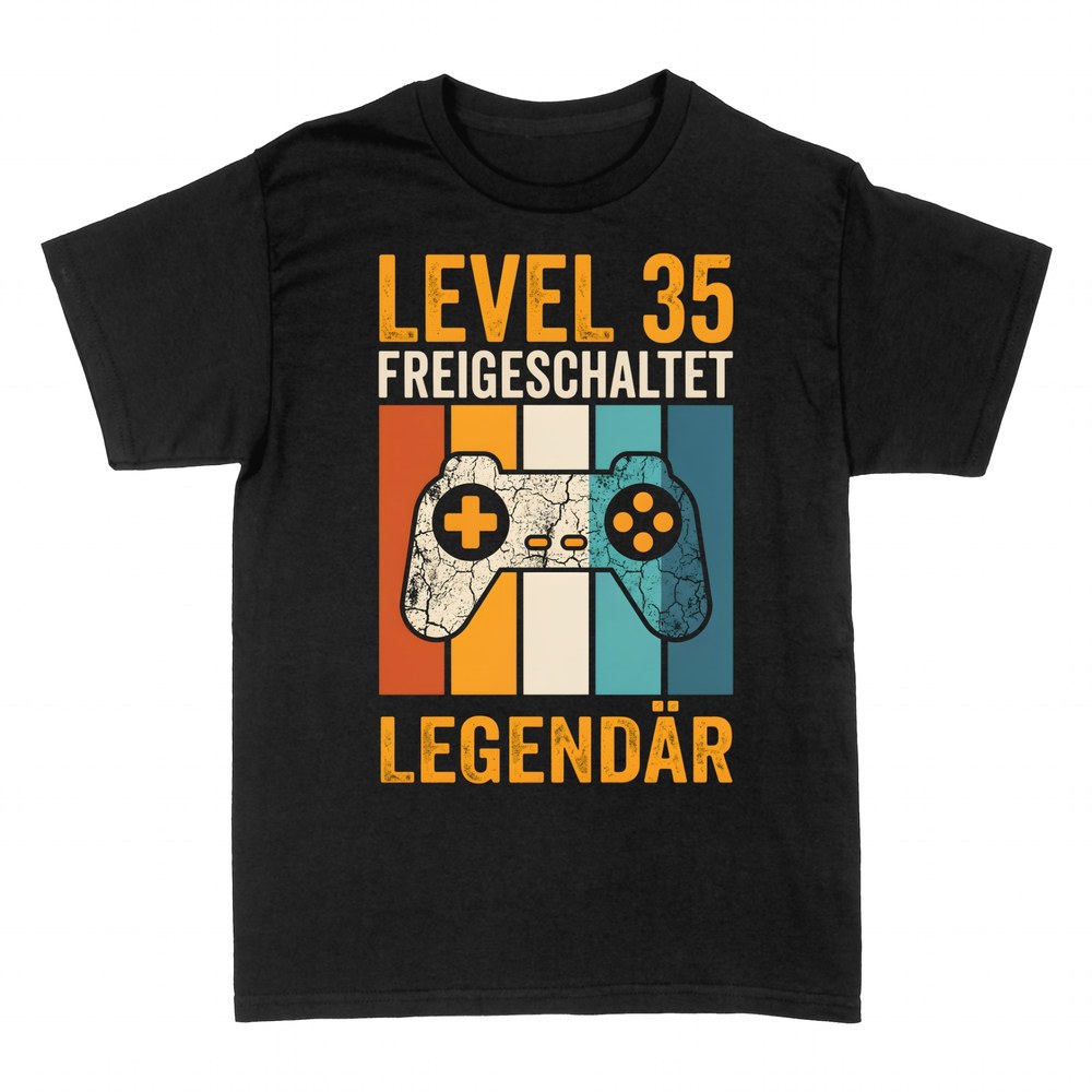 T-shirts: Level 35 freigeschaltet Gamer Controller