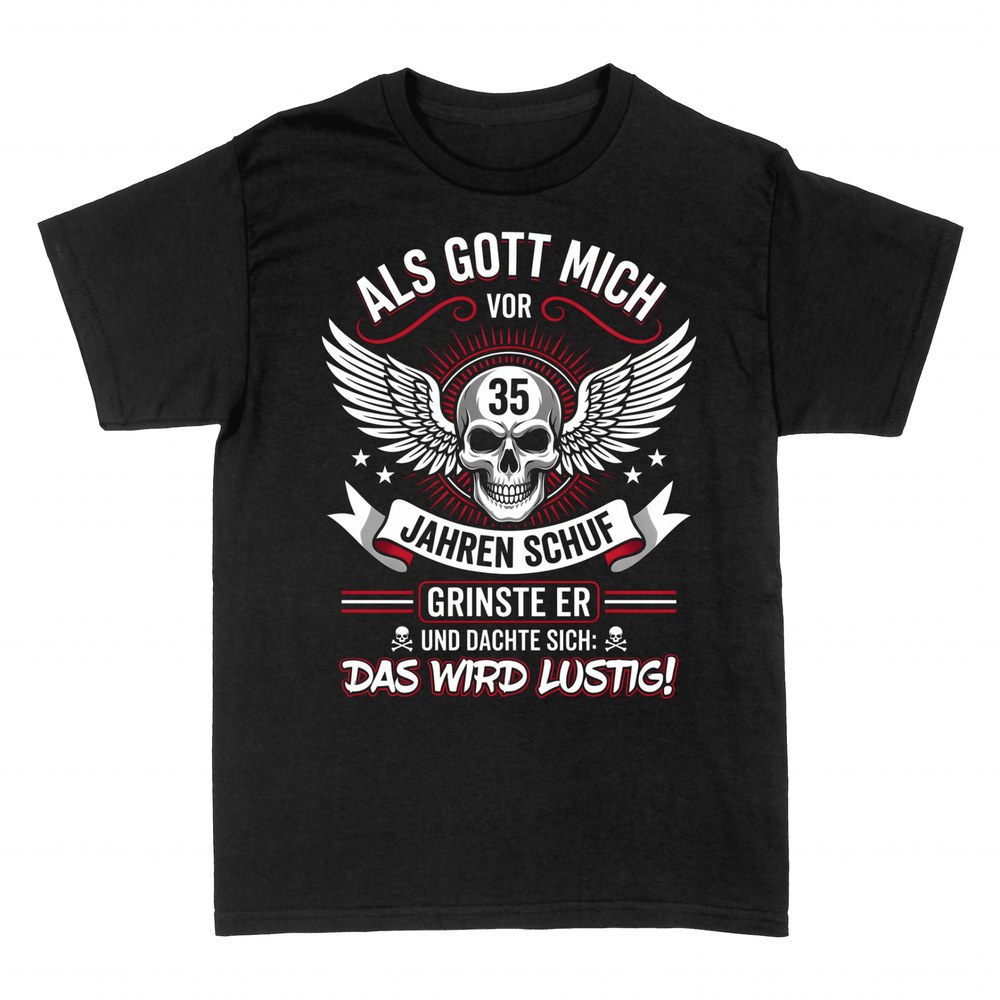 T-shirts: Gefl&uuml;gelter Totenkopf, das wird lustig