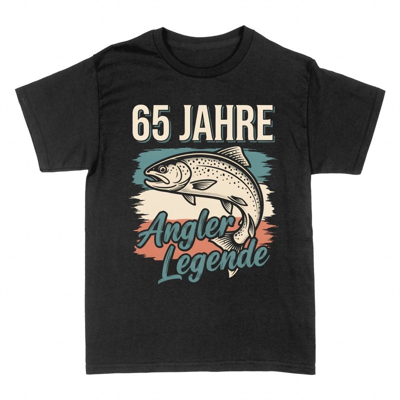T-shirts: 65 Jahre Angler Legende mit Forelle
