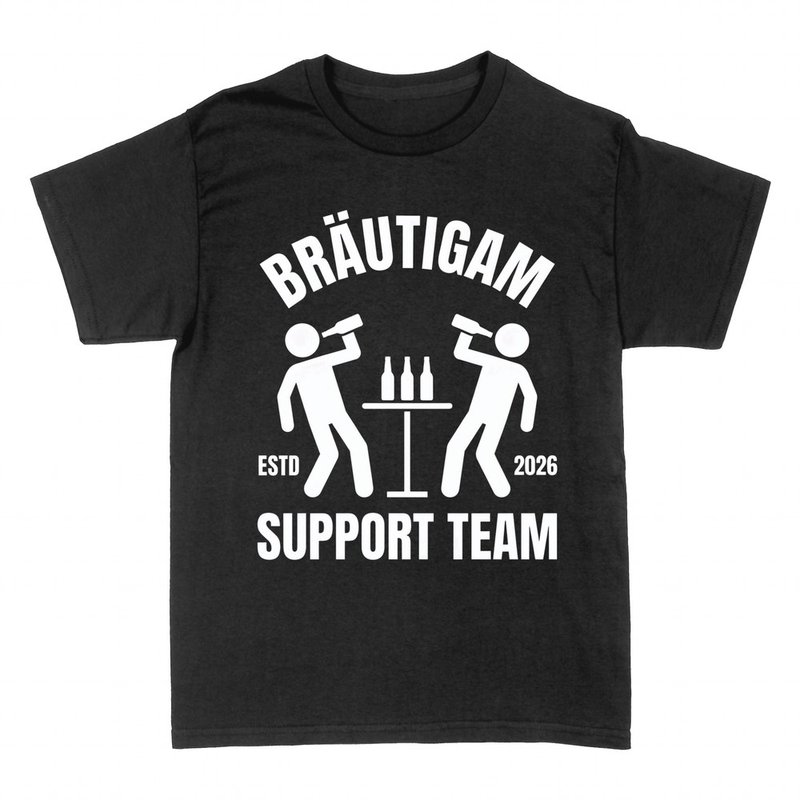 T-shirts: Br&auml;utigam Support Team JGA Trinkteam