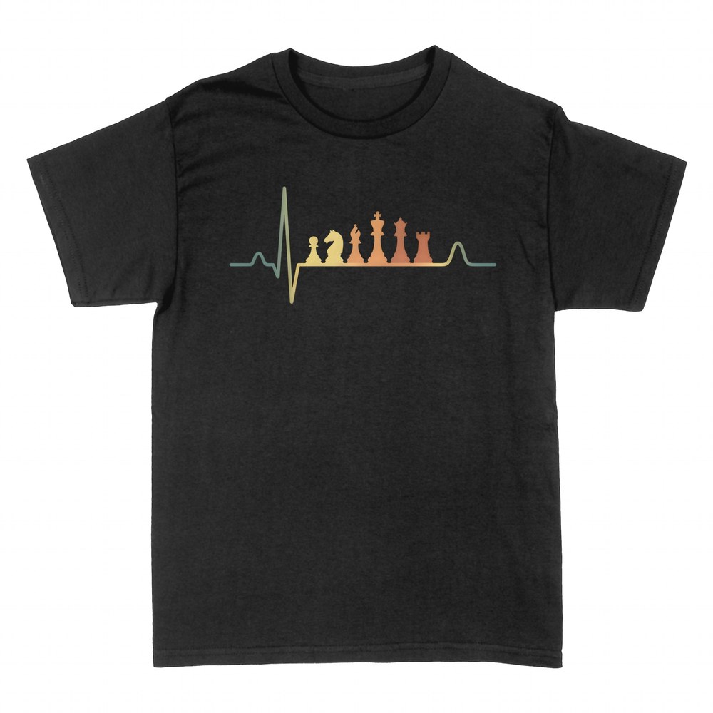T-shirts: Schach Herzschlag mit Figuren