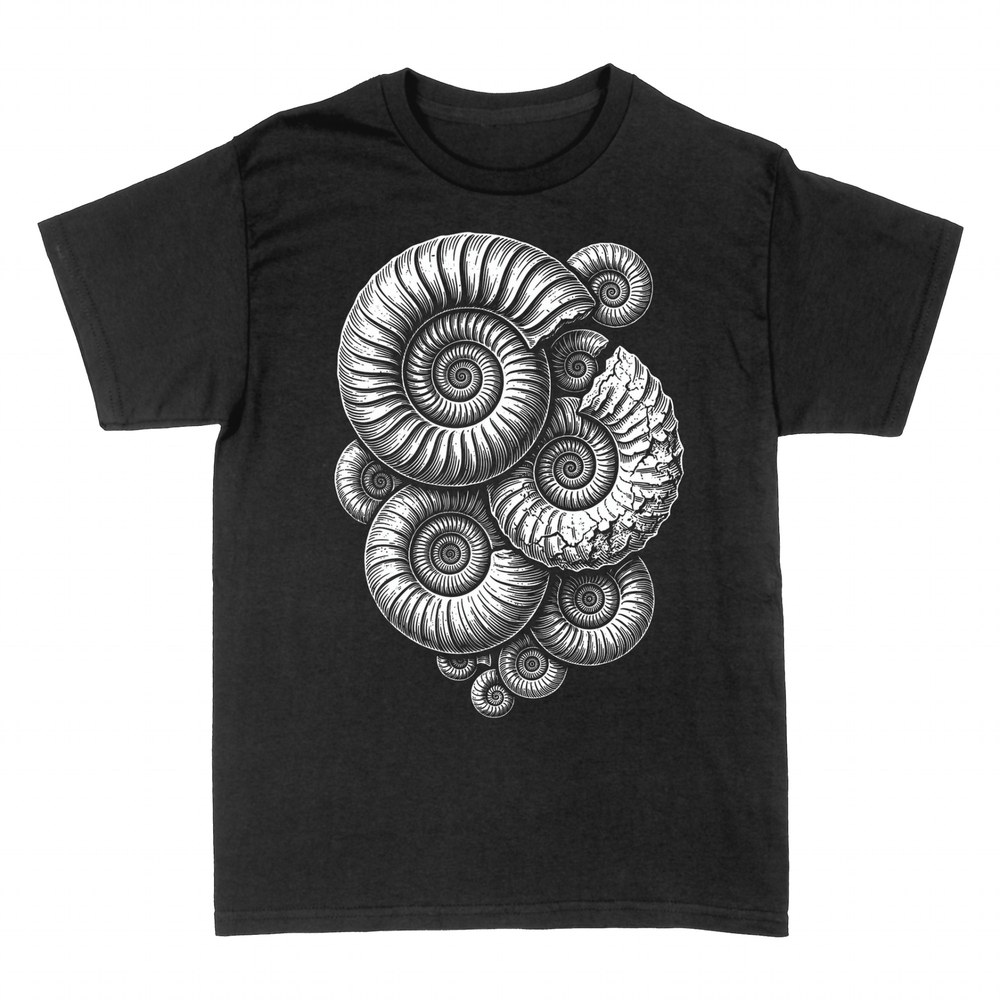 T-shirts: Ammoniten-Fossilien Cluster