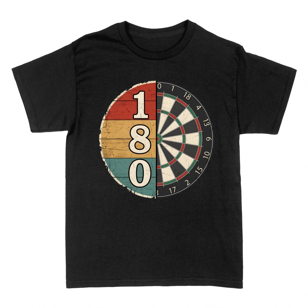 T-shirts: 180 Dartscheibe im Retro-Look