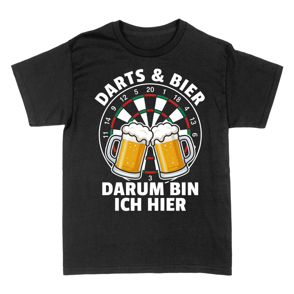 T-shirts: Darts & Bier - darum bin ich hier