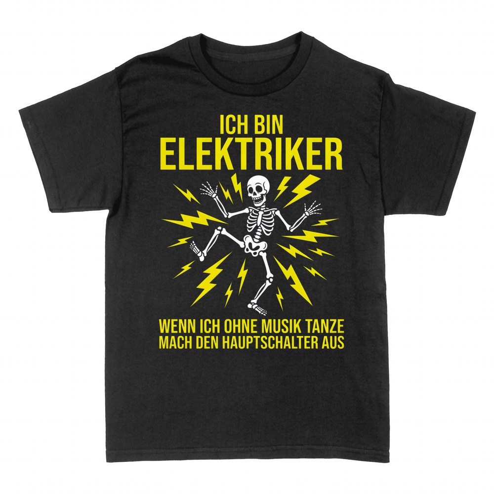 T-shirts: Elektriker Skelett mit Stromschlag