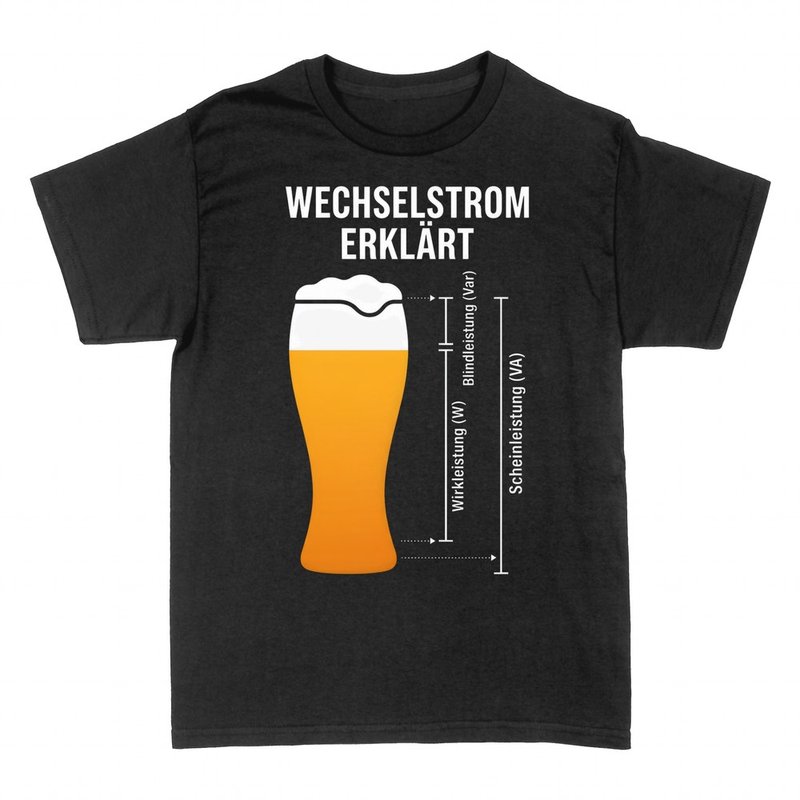 T-shirts: Wechselstrom erkl&auml;rt mit Bier
