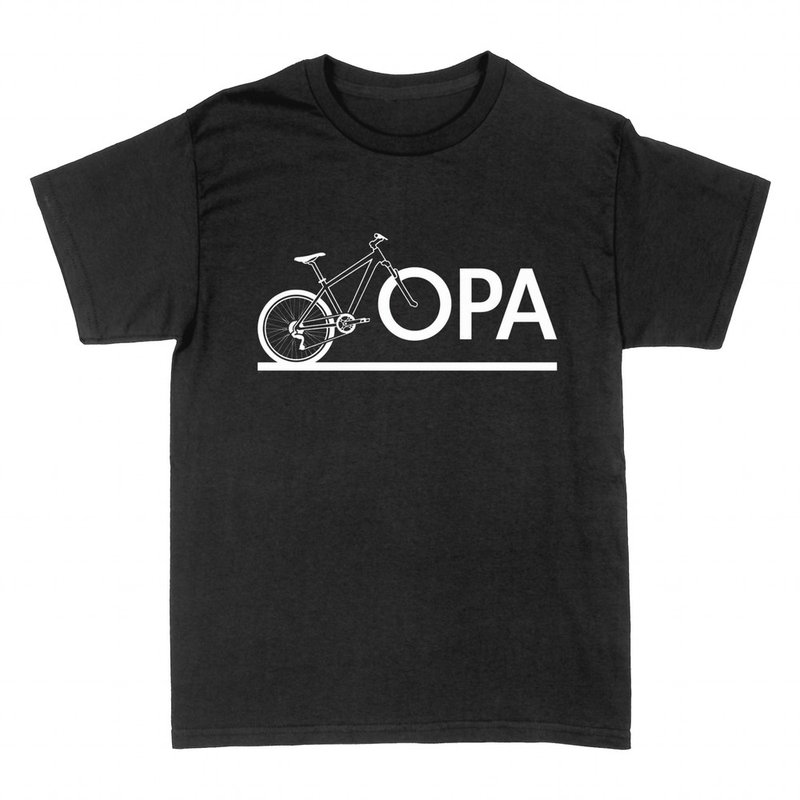T-shirts: Mountainbike-Opa mit Rad als O