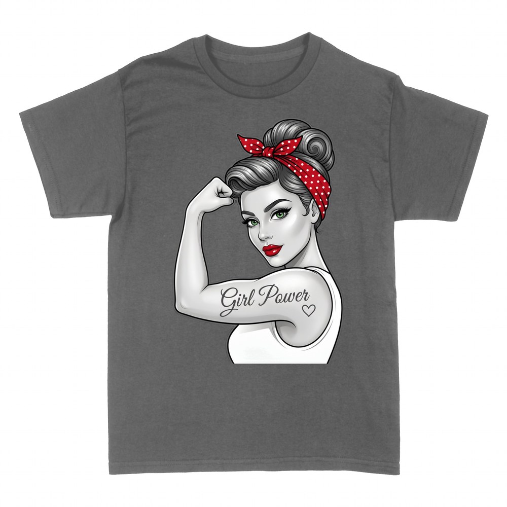 T-shirts: Starke Frau Rosie mit Girl-Power-Tattoo