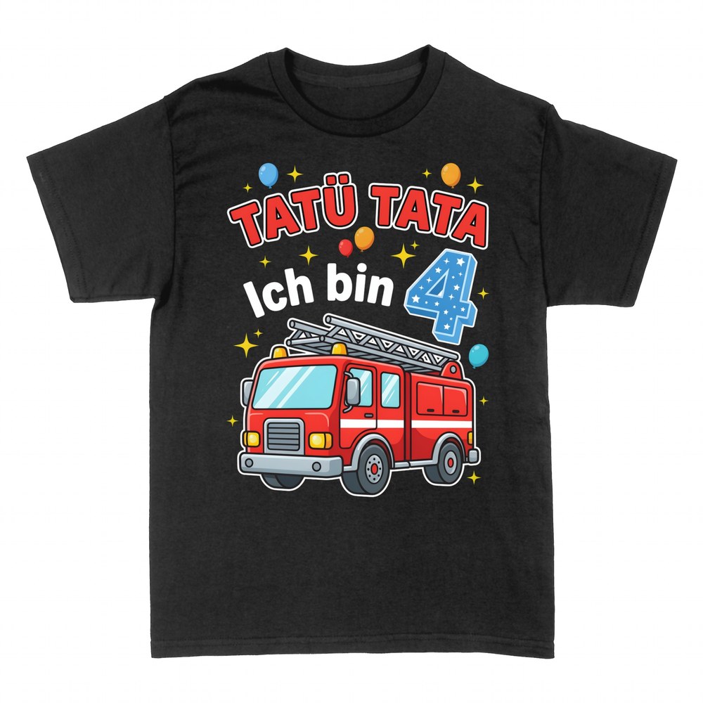 T-shirts: Feuerwehrauto Tat&uuml; Tata Ich bin 4