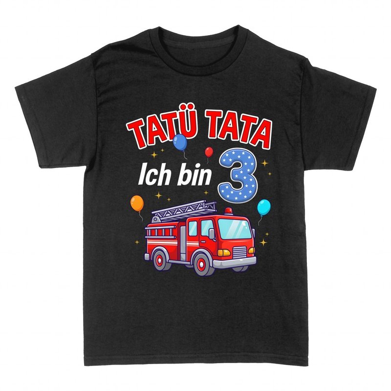 T-shirts: Feuerwehrauto Ich bin 3, f&uuml;r Kinder