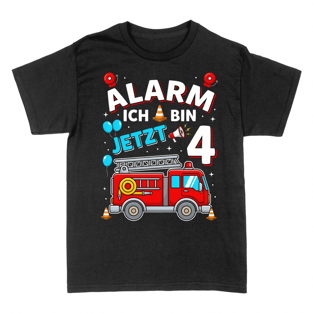 T-shirts: Alarm ich bin jetzt 4 Feuerwehrauto