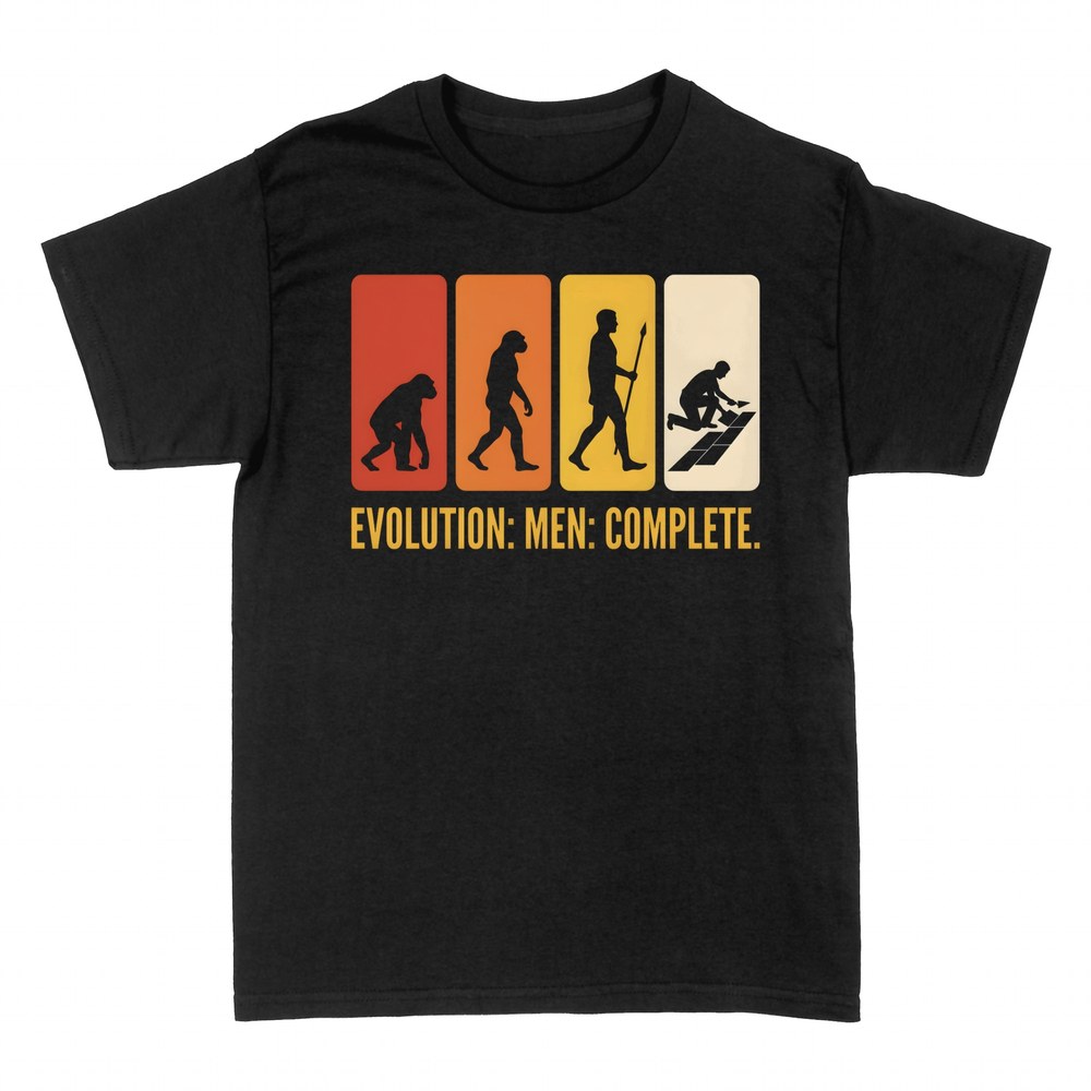 T-shirts: Evolution Fliesenleger mit Kelle