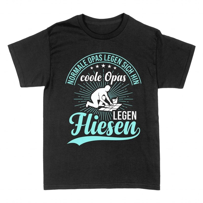 T-shirts: Coole Opas legen Fliesen