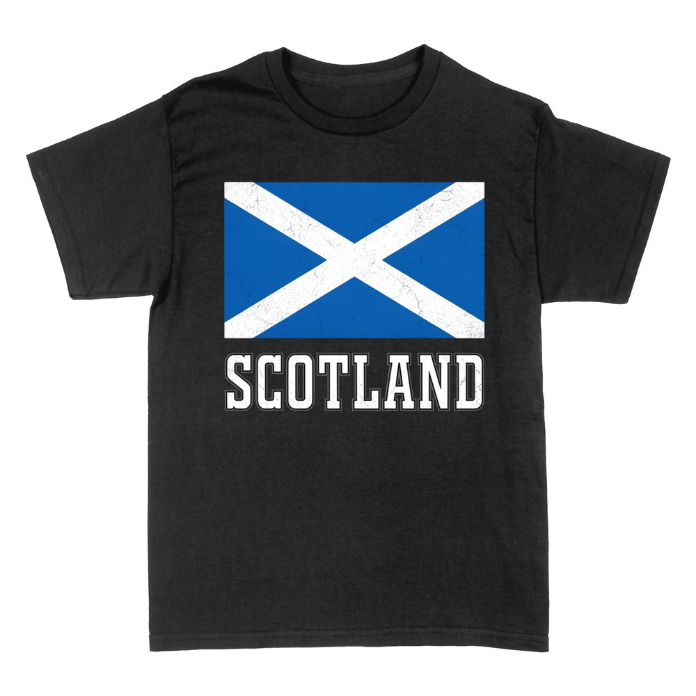 T-shirts: Schottland Flagge mit Scotland Schriftzug