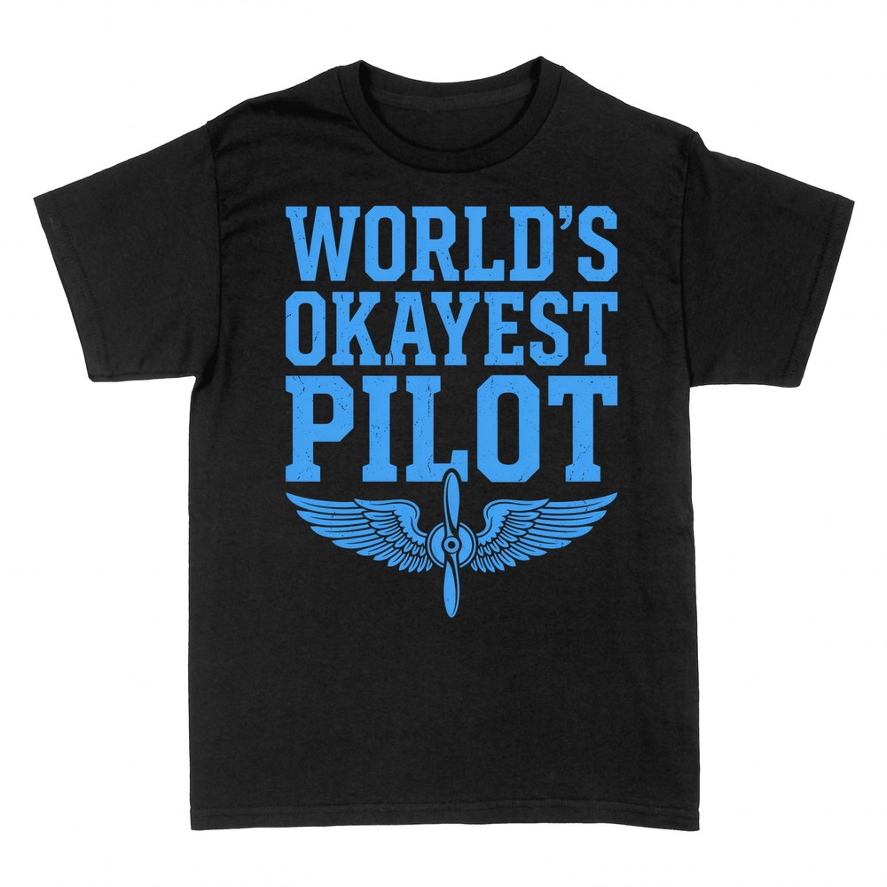 T-shirts: Okayster Pilot der Welt mit Fliegerschwingen
