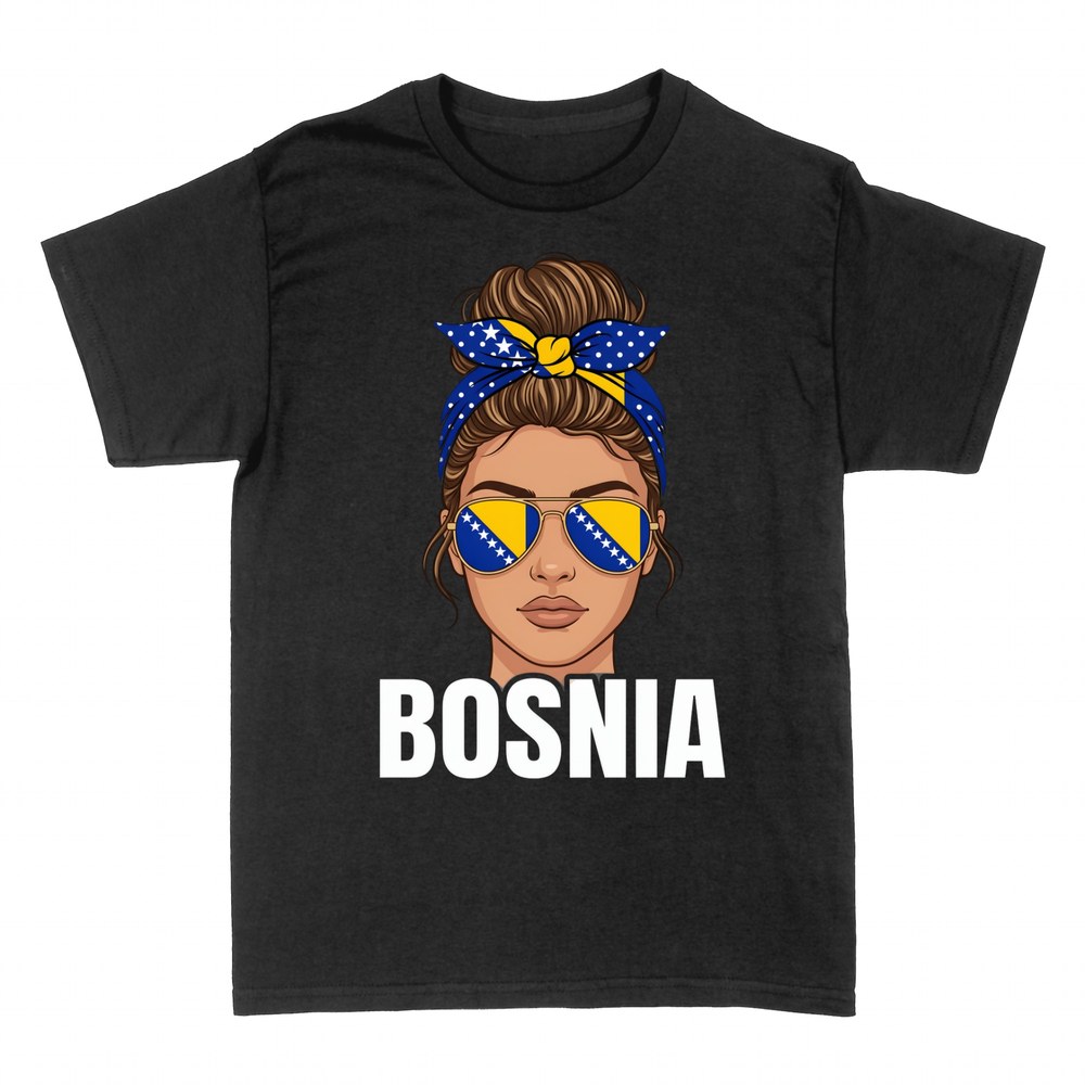 T-shirts: Bosnien Frau Bandana Flaggen-Brille