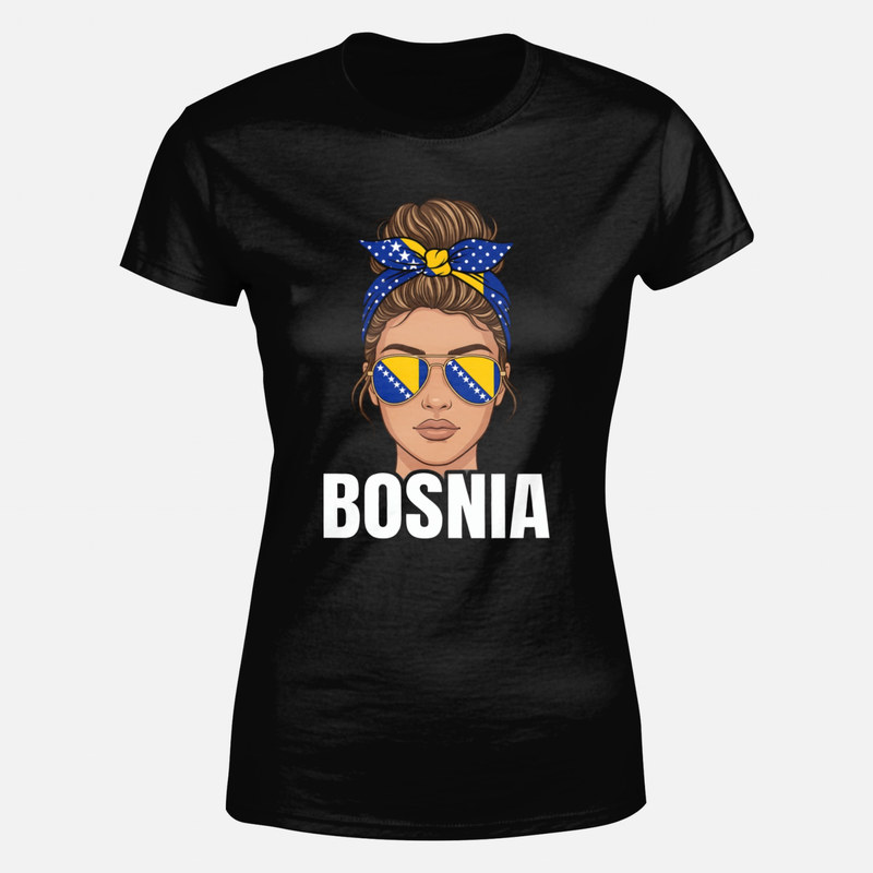 T-shirts: Bosnien Frau Bandana Flaggen-Brille