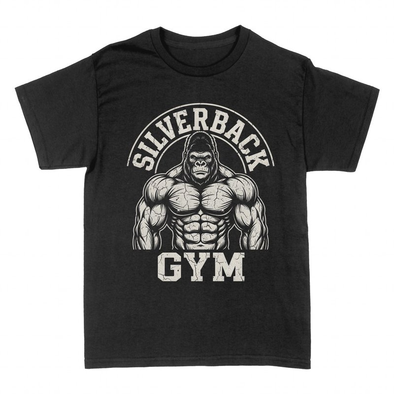 T-shirts: Silverback Gym muskul&ouml;ser Gorilla