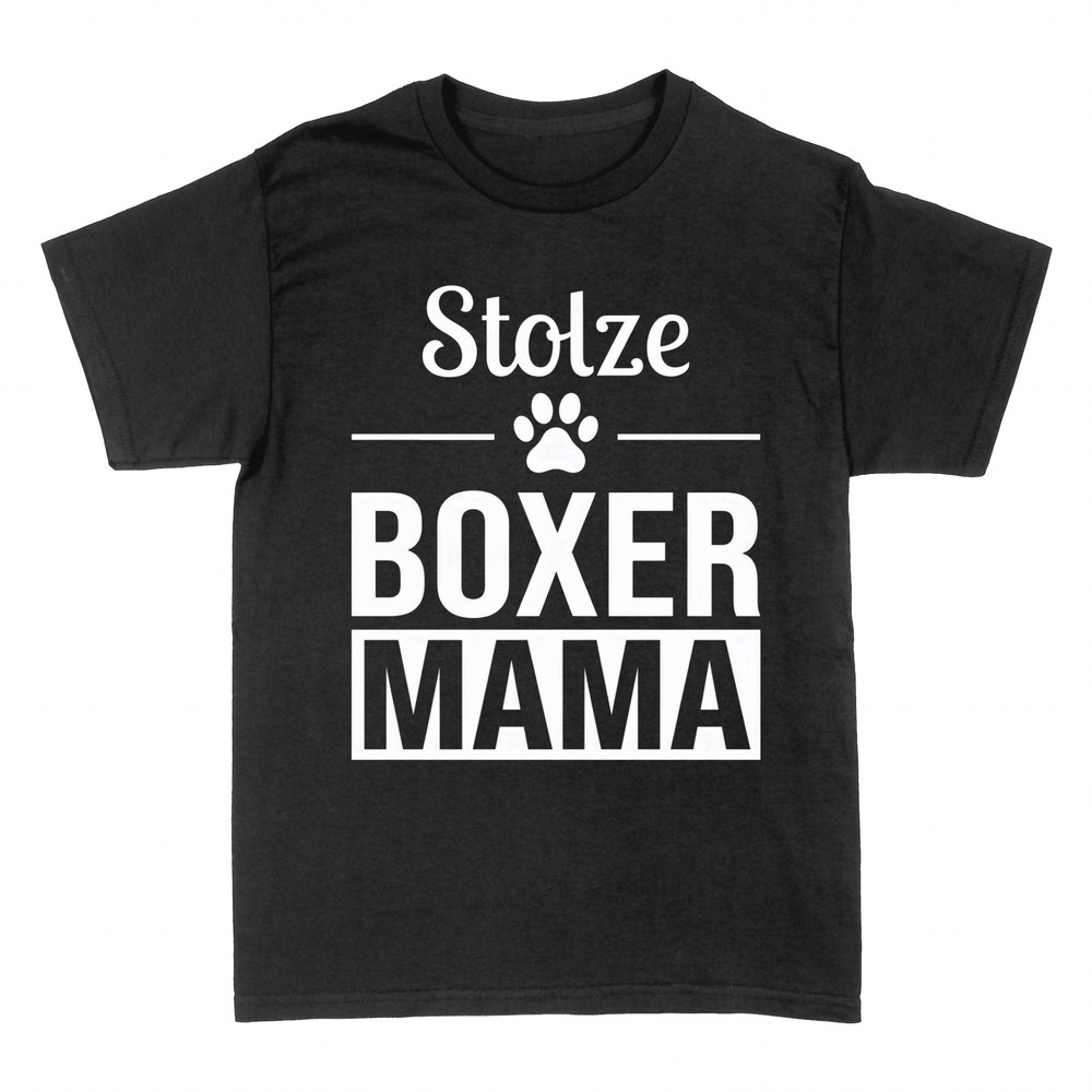 T-shirts: Stolze Boxer Mama mit Pfotenabdruck
