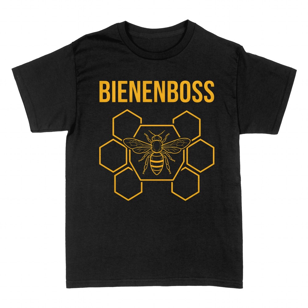 T-shirts: Bienenboss mit Biene und Wabenmuster