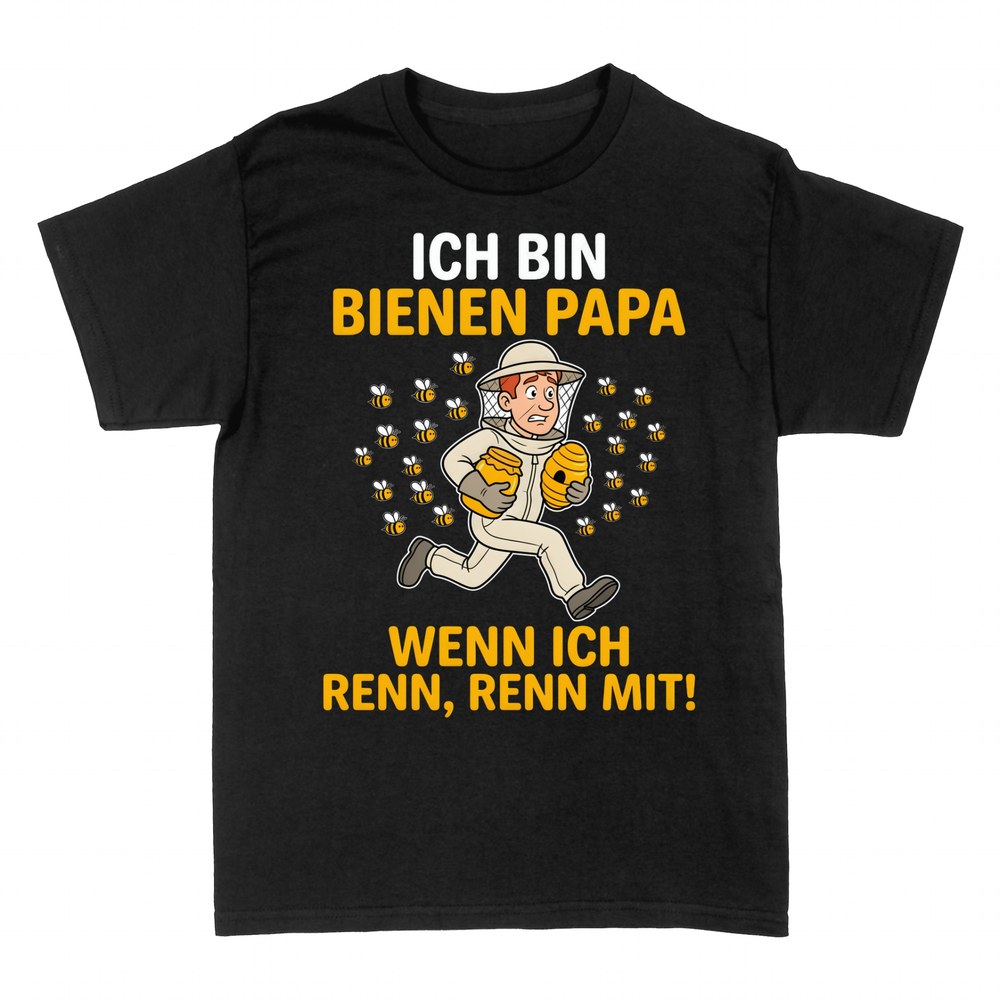T-shirts: Bienen Papa flieht vor Bienenschwarm