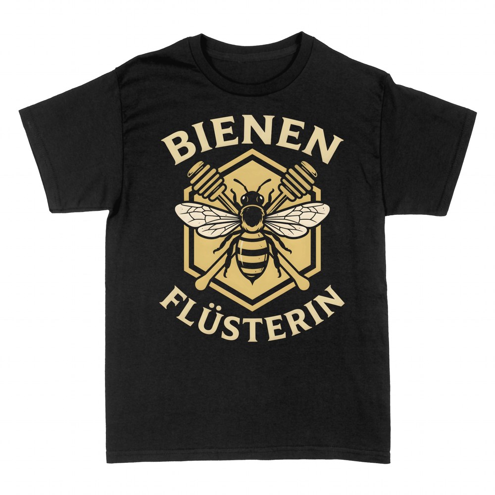 T-shirts: Bienenfl&uuml;sterin mit Honigwabe und Biene