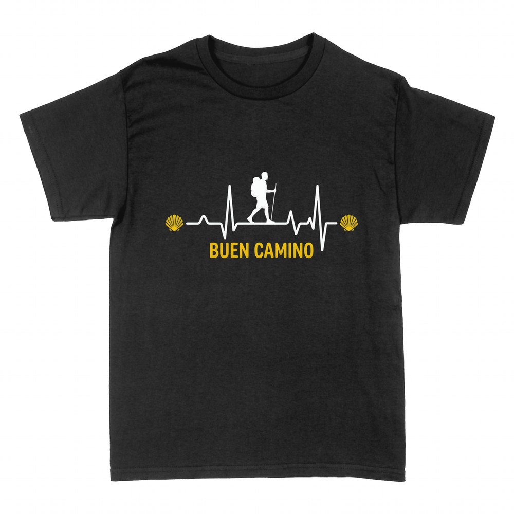 T-shirts: Buen Camino Herzschlag Pilger Muschel