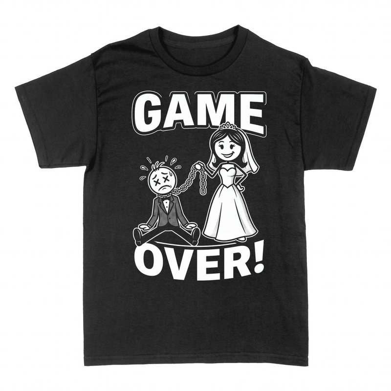 T-shirts: Game Over Braut kettet Br&auml;utigam an