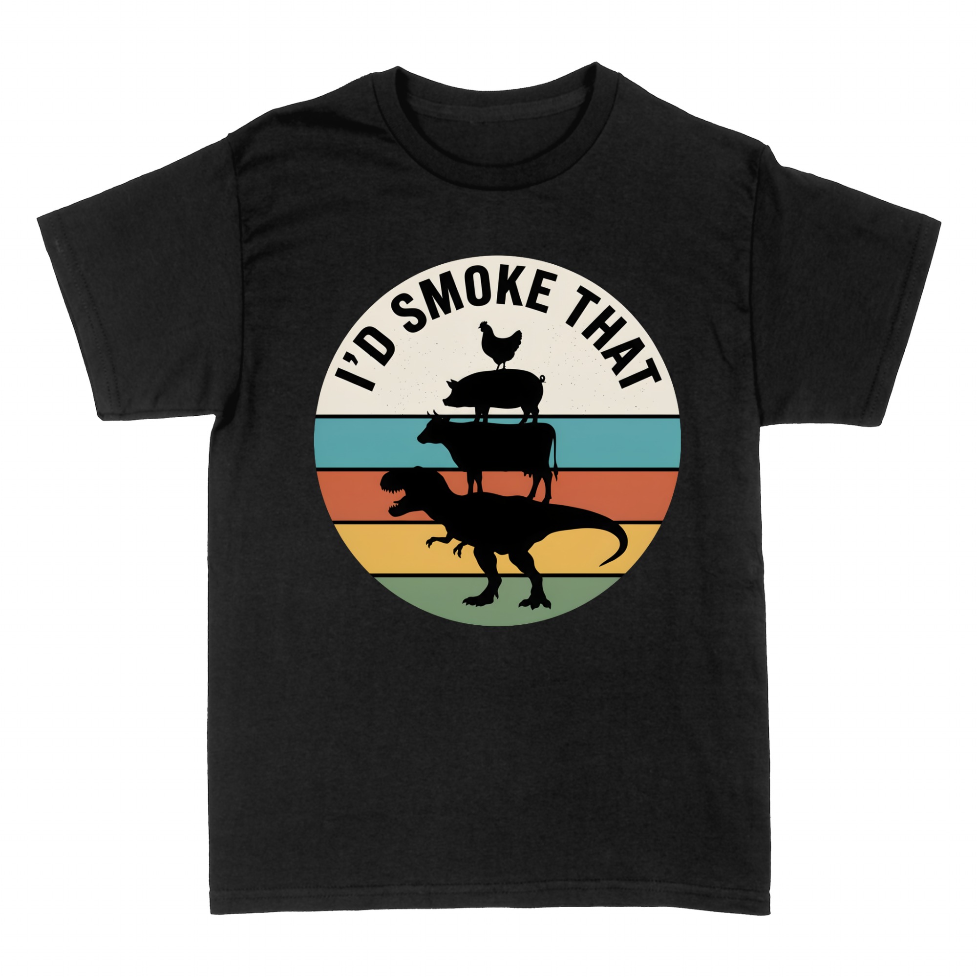 T-shirts: Smoker Tier-Turm Huhn Schwein Rind T-Rex