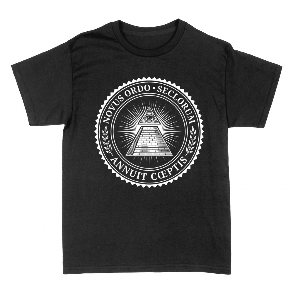 T-shirts: Allsehendes Auge auf Freimaurer-Pyramide