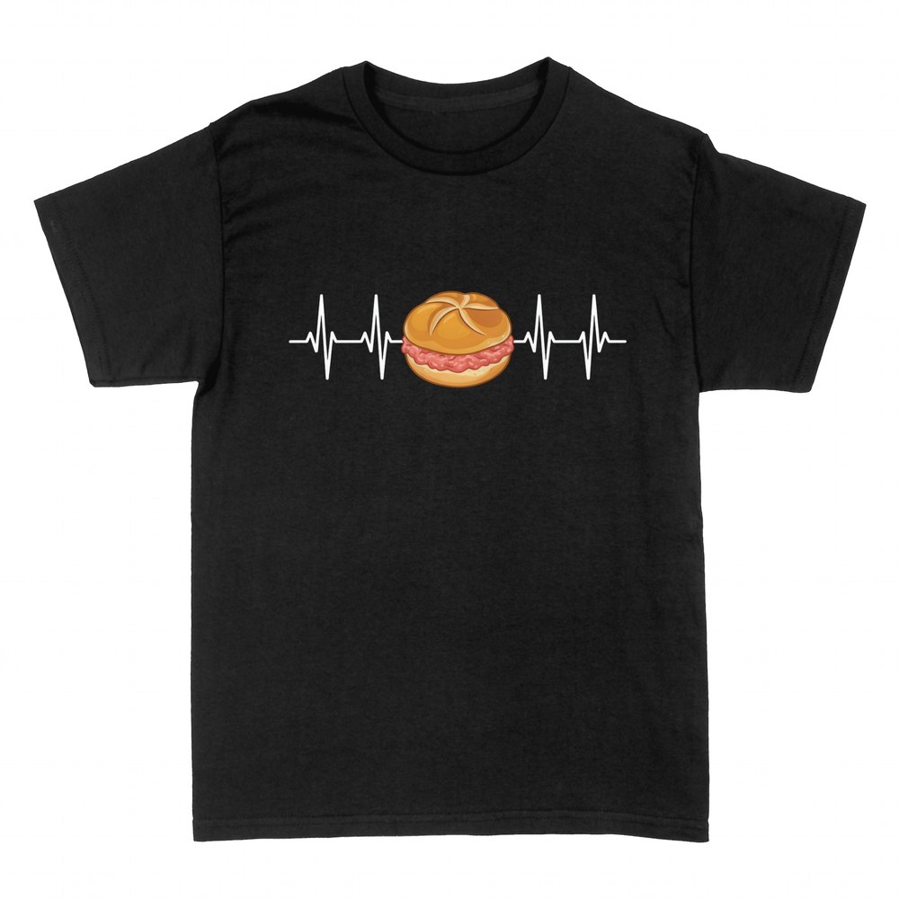 T-shirts: Mettbr&ouml;tchen mit Herzschlag-Linie