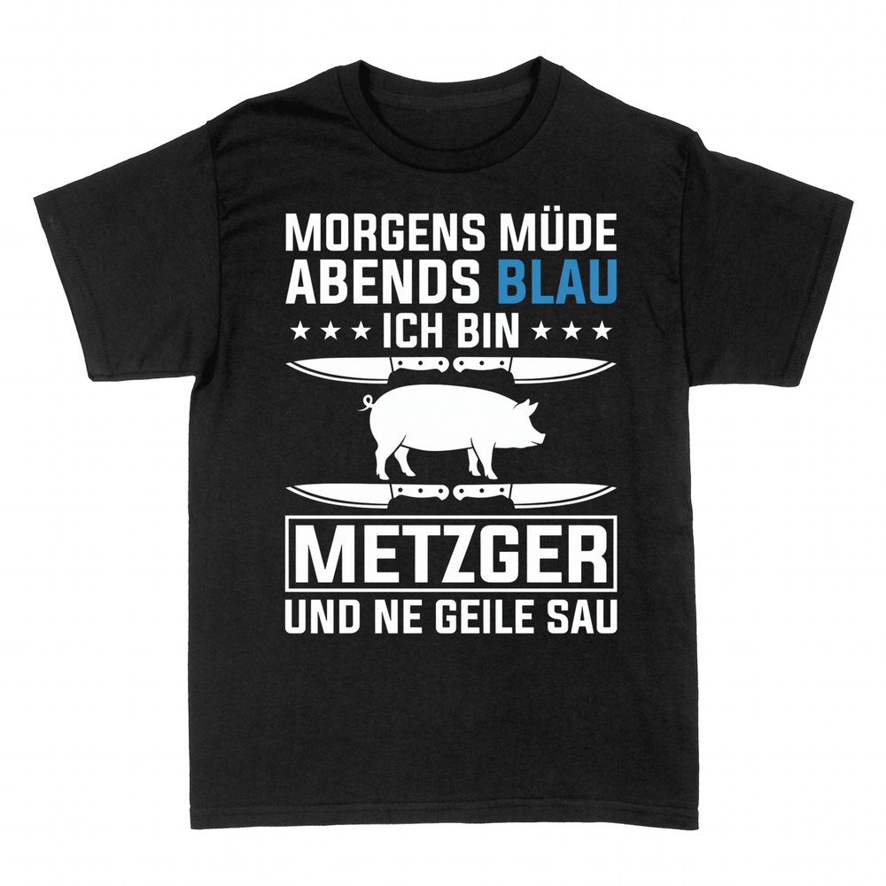 T-shirts: Metzger und ne geile Sau Schwein Messer