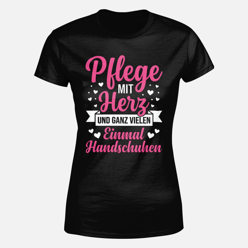 T-shirts: Pflege mit Herz und Einmalhandschuhen