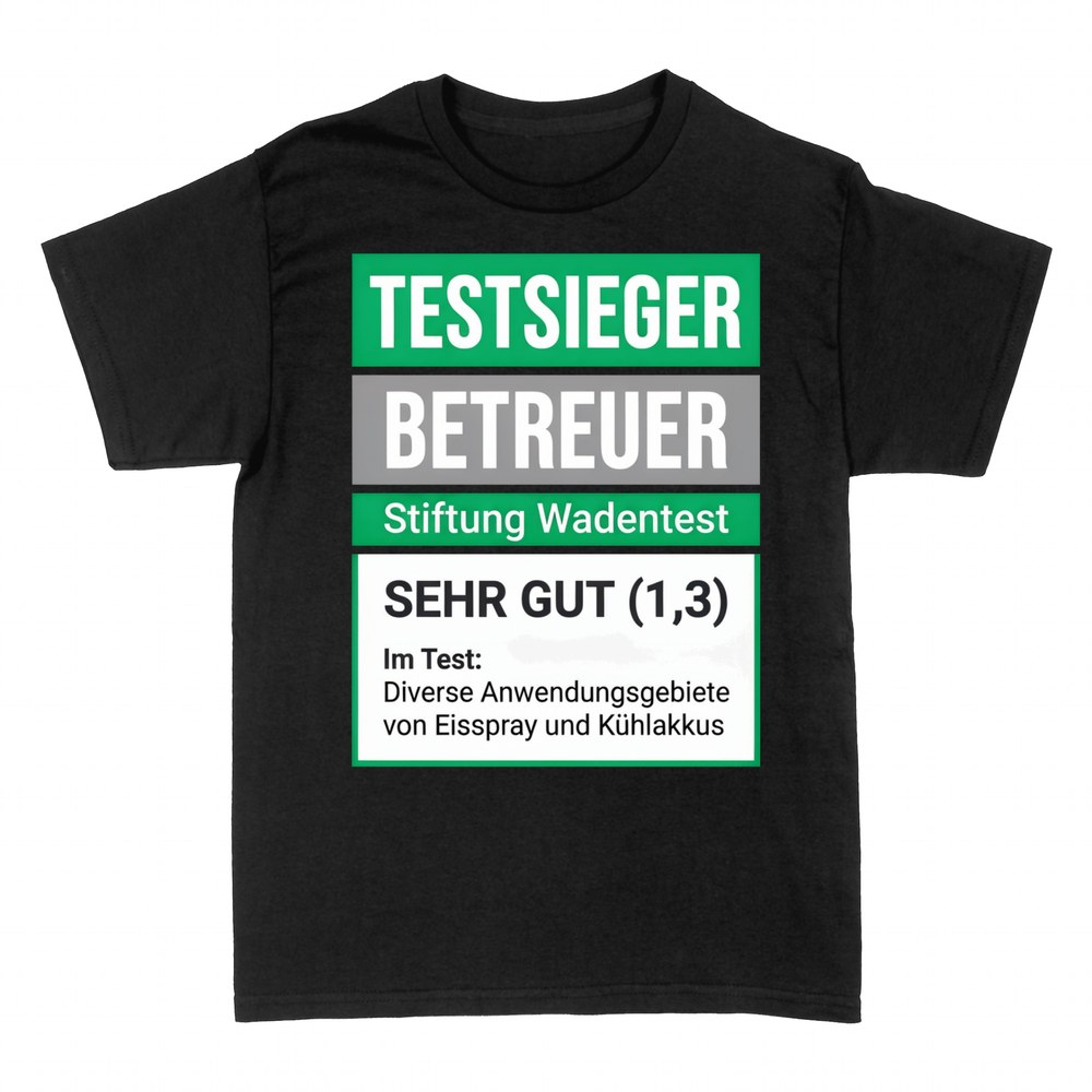 T-shirts: Testsieger Betreuer Stiftung Wadentest