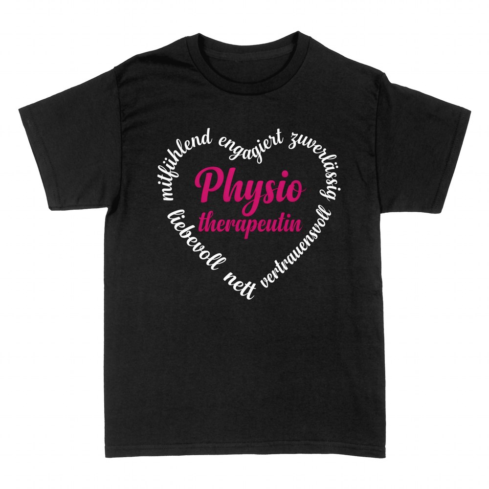 T-shirts: Physiotherapeutin Herz mit Eigenschaften